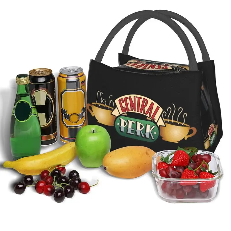 Central Perk Friends Insulated Lunch Tote Bag for Women TV Show Portable Cooler Thermal Bento Box Work Travel