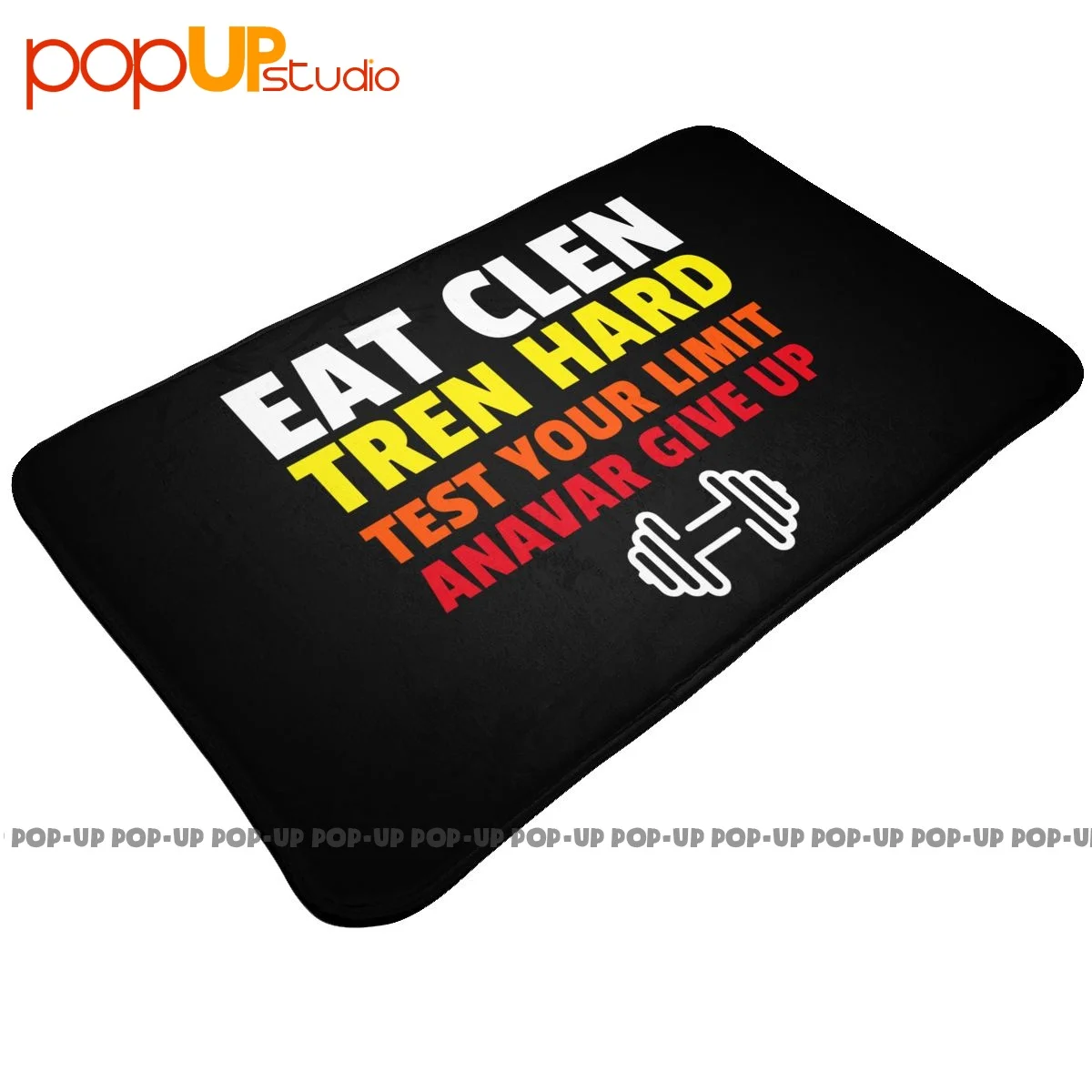 Eat Clen Tren Hard Test Your Limit Anavar Give Up Gym Mat Rug Carpet Leisure Super Soft