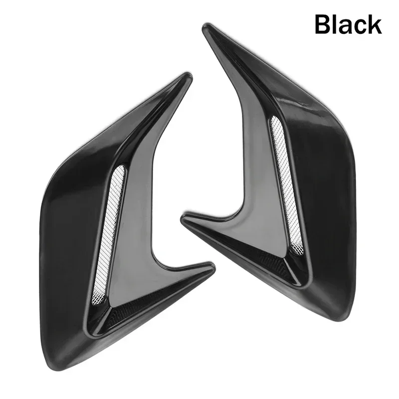 Koolstofvezel Universele Auto Haaienkieuwen Spatbord Side Air Flow Outlet Vent Decoratie Sticker Trim Cover Decal Auto Styling