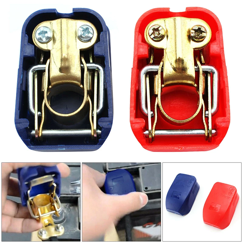 

1pair Red And Blue Tila Battery Switch Battery Battery Clip Battery Disconnect Protection Stakeout Quick Connection