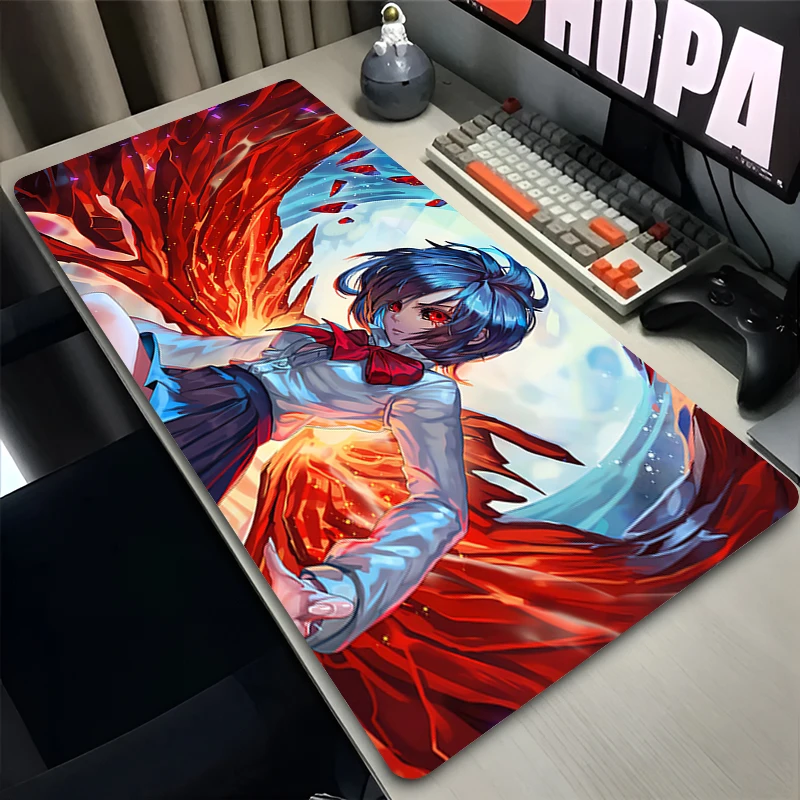 Cool Mouse Pad Computer Keyboard Pad Big Gaming Accessories T-tokyo G-ghoul Anime Extended Mat Table Lock Edge Gamer Mousepad - view 6