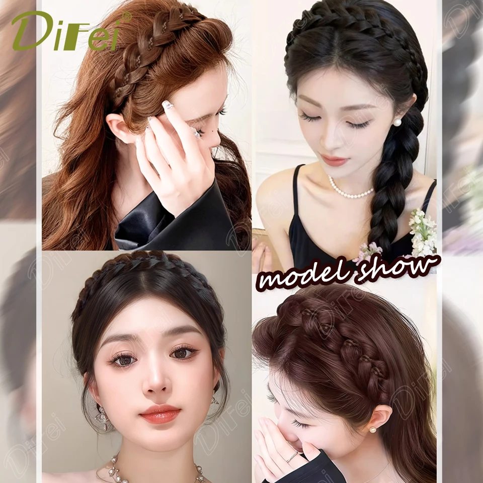 الاصطناعية عقال شعر مستعار مشبك مغناطيسي نمط هيكل السمكة جديلة عقال شعر مستعار مكافحة زلة عقال مناسبة المبتدئة ملابس نسائية استخدام #5