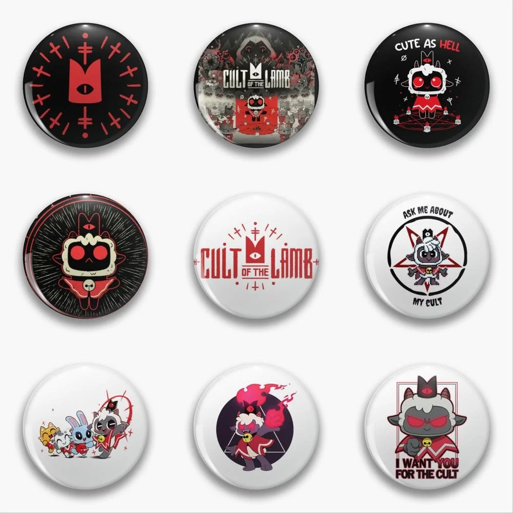 Cult of the Lamb broche Badge  Broches  custom Collar  Lapel Clothes  shirt Funny  pins cute