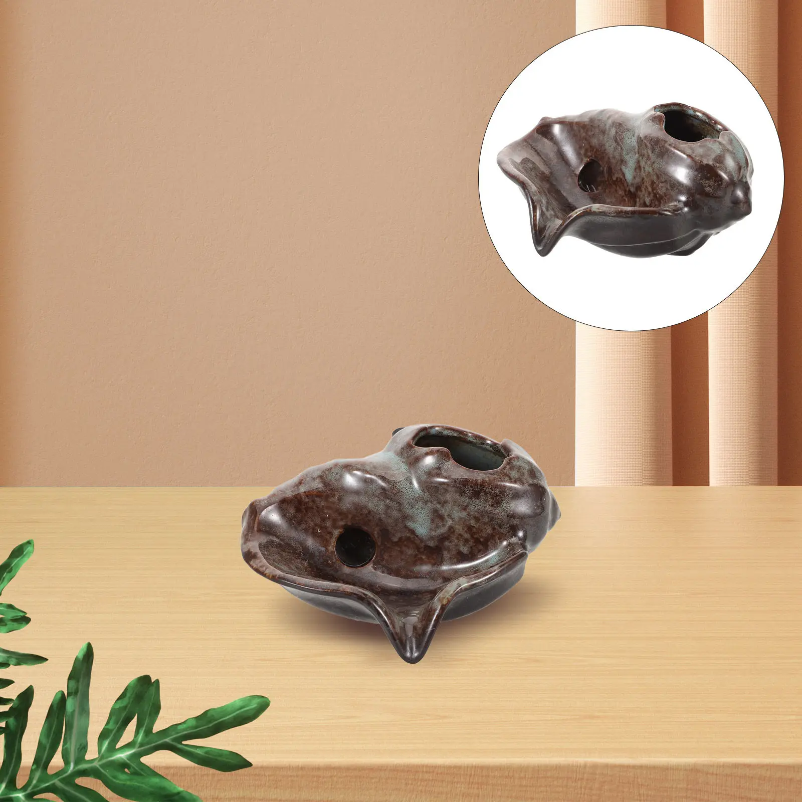 Ceramic Pot Water Fountain Artistic Cascading Flow for Garden Patio Balcony Fish Aquarium Decor Desktop Tabletop Water Feature