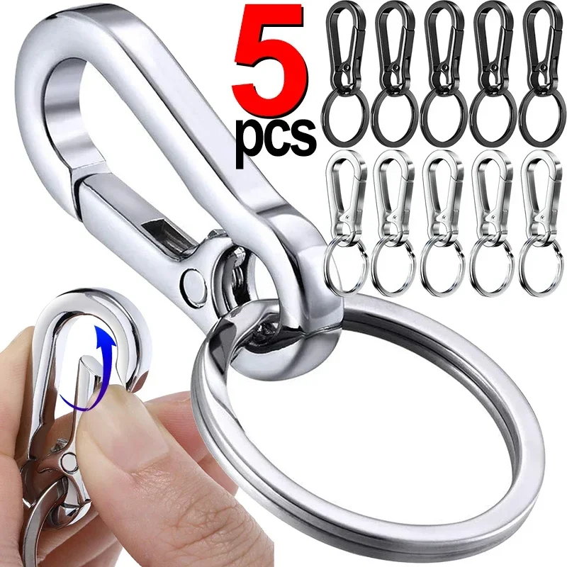 1/5PCS Metall Kürbis Schnalle Schlüsselbund Klettern Haken Auto Schlüsselbund Starke Karabiner Form Schlüsselbund Zubehör Vintage Schlüssel Kette ring