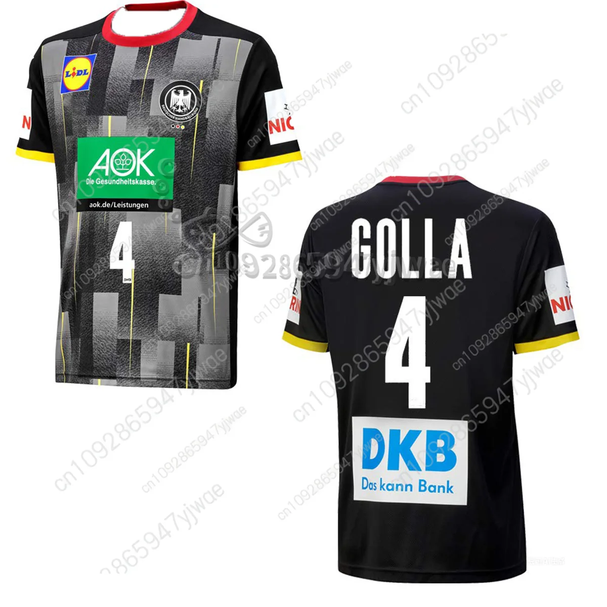 Dhb كرة اليد المنزل طبق الاصل قميص رياضي تي شيرت جولة الرقبة فضفاضة التجفيف السريع رياضية الصيف الرجال التدريب تي شيرت #5