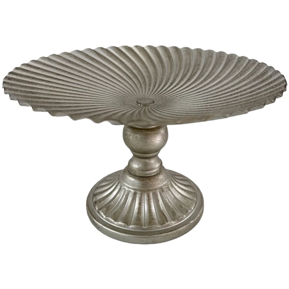 Iron Pedestal Flower Container Tray for Home Decor with Elegant Profile and Sturdy Iron Build for Long Term Indoor Display Use