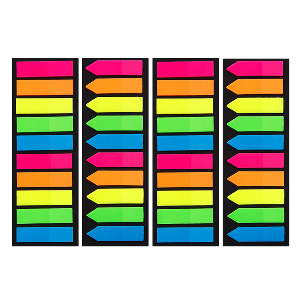 

4pcs Self Adhesive Notes Transparent Sticky Tabs Page Markers Household Flags Removable Pet Bookmark Practical Gift Writing