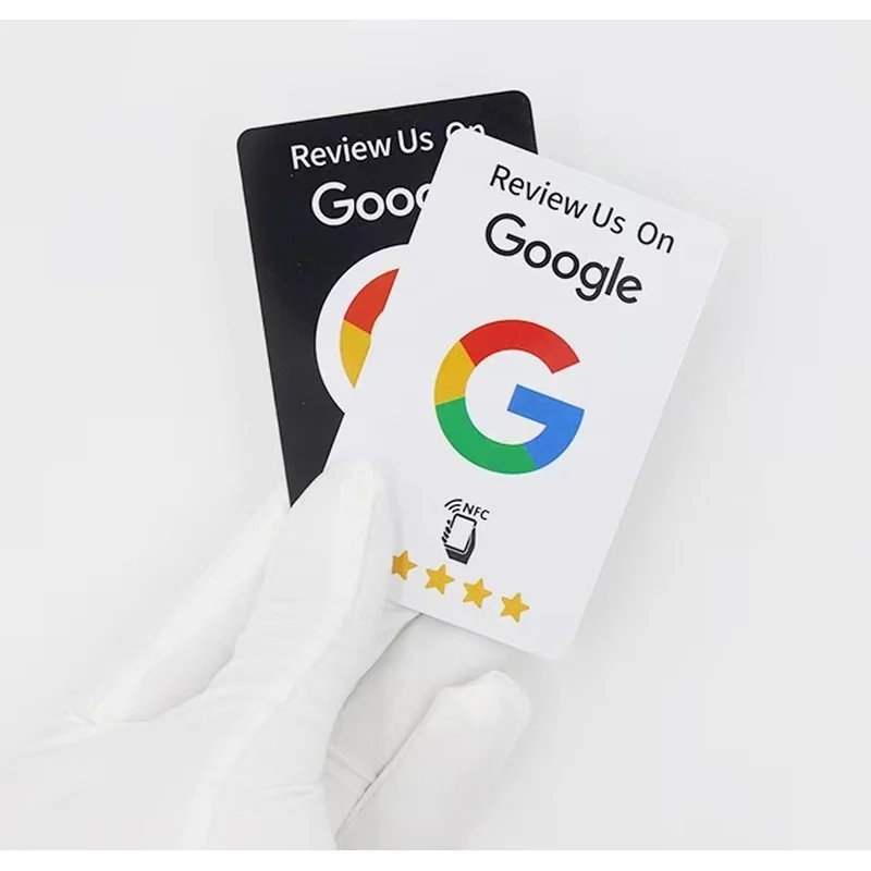NTAG215 Google Review NFC Tap Card 13.56MHz Rewritable NFC Tag For Shop Business Customer Leave Reviews