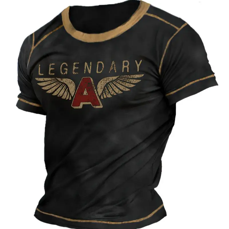 Camiseta Vintage para hombre, Top de manga corta con estampado 3D, estilo Hip Hop, Harajuku, informal, cuello redondo, Route 66