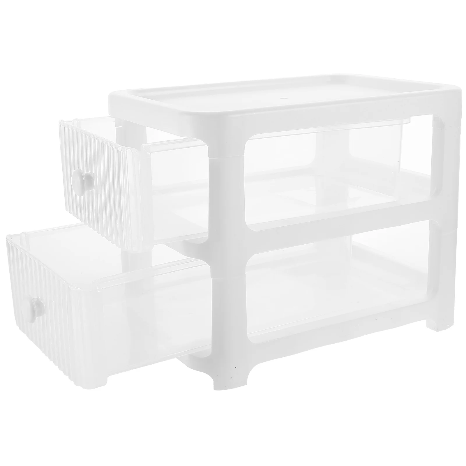 

Drawer Storage Box Tiered Organizer Table for Desk Desktop Plastic Drawers