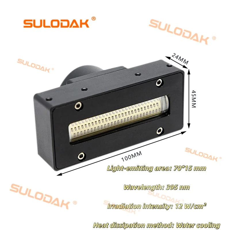350W Water Cooled UV Lamp UV Inkjet Printer LED Curing Lamp for Ricoh G5 G6 Variable Data Machine High Intensity Drying Lamp