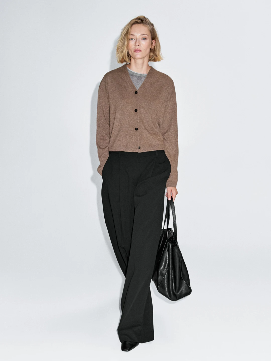 

Women's Knitted Wool ort Open-front V-ne Sweater Autumn Winter New Casual mat Soft Texture Country Sle Top