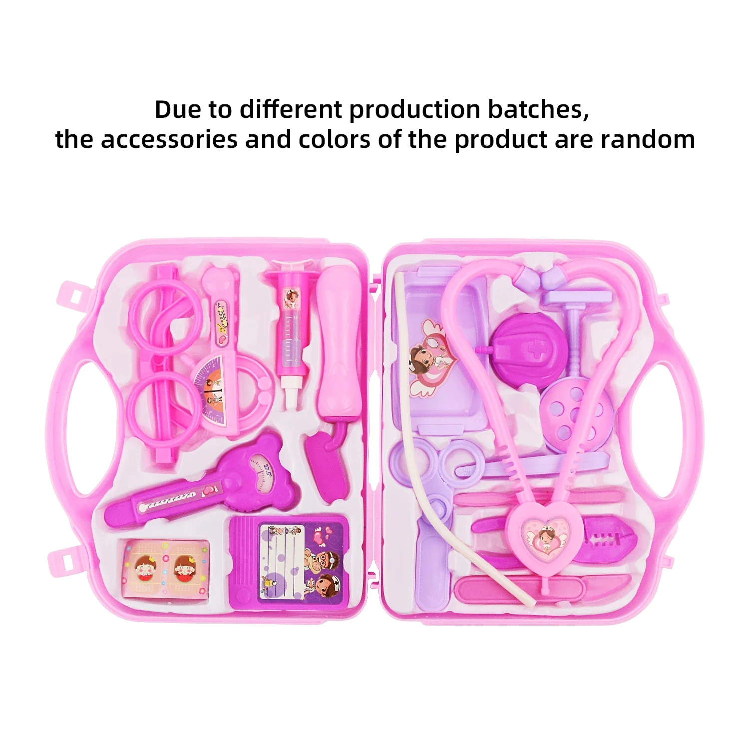 Handheld Medicine Box Set Children's Doctor Playing Home Toys Simulated Stethoscope for Injection Puzzle