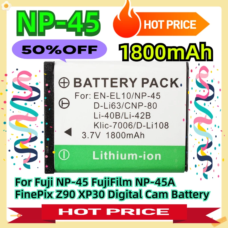 

For Fuji NP-45 FujiFilm NP-45A FinePix Z90 XP30 Digital Cam Battery