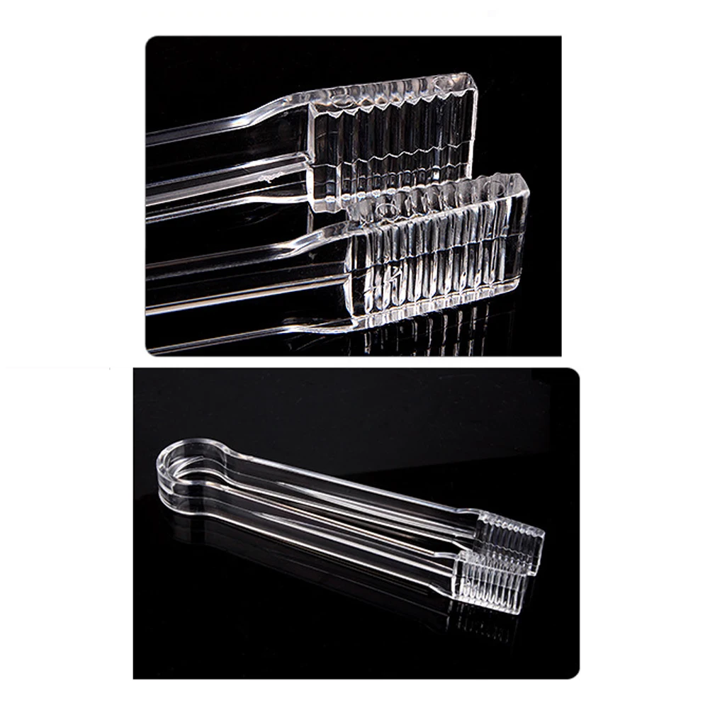 

Ice Clip Cake Tongs Acrylic Cube Kitchen Candy Clear for Serving Food Appetizer