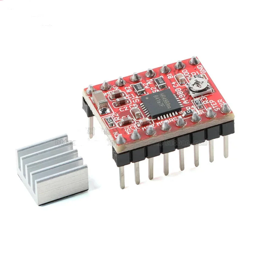 2pcs Reprap Stepper Driver A4988 Stepper Motor Driver Module +Heat Sink For 3D Printer