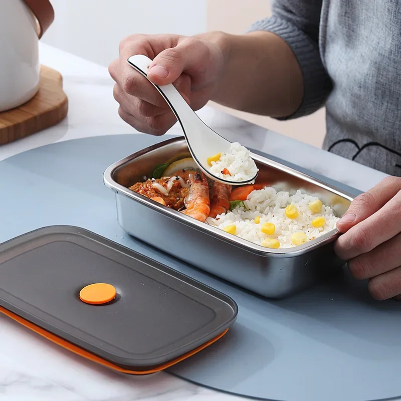 Stainless Steel Food Storage Container Set Vacuum Food Box Portable Leak-proof Storage Containers Camping Food Container