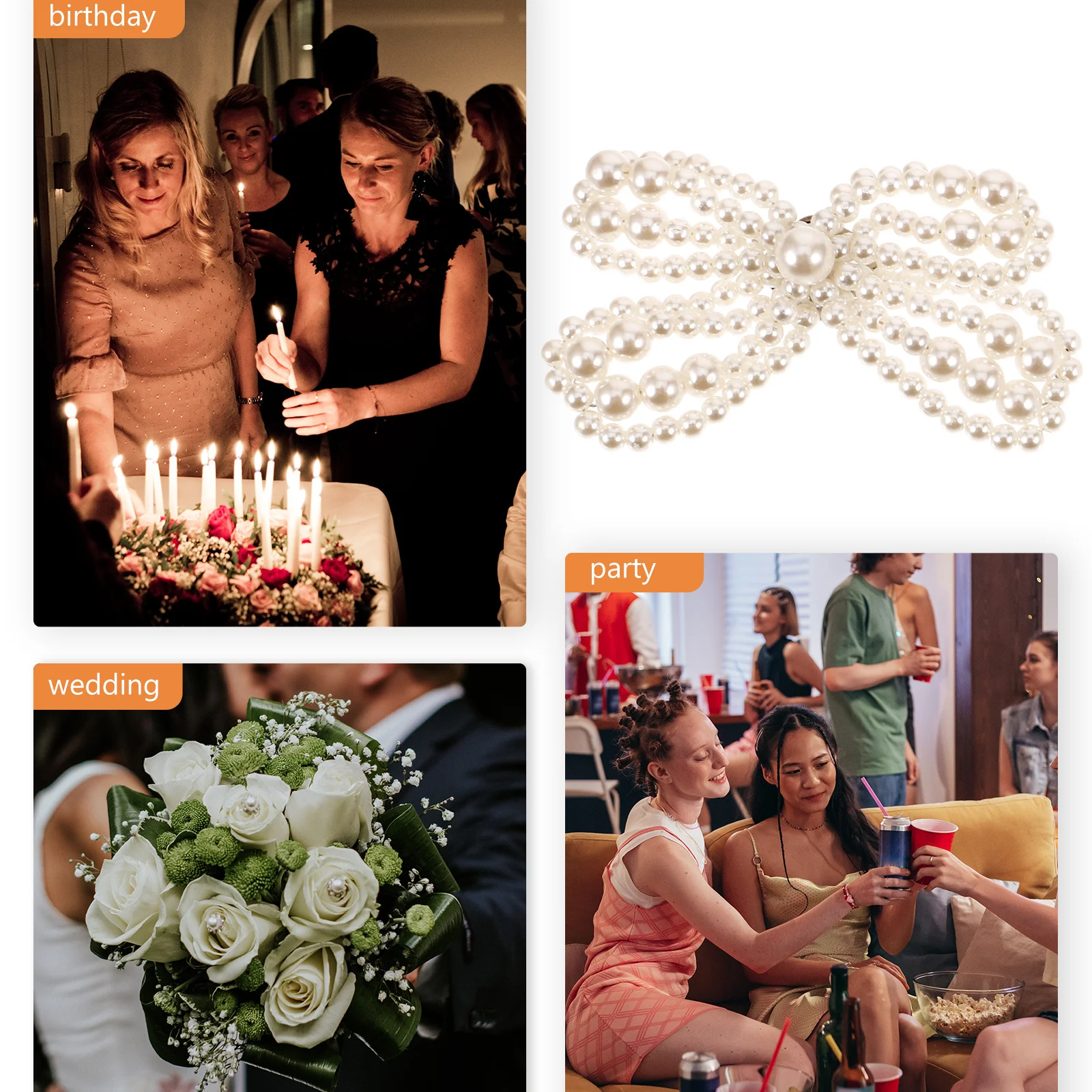 

1Pair High Heels Shoe Clips Pearl Bow Decorative Shoe Buckles Wedding Shoes Removable Charm Elegant Accessories