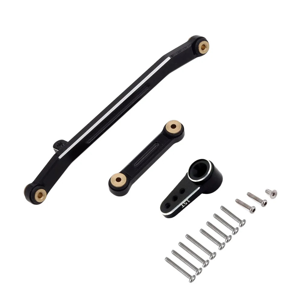 Metal Steering Link Rod and Servo Arm for 1/24 RC Crawler Car Axial SCX24 C10 Deadbolt JLU Gladiator Bronco Upgrade Parts