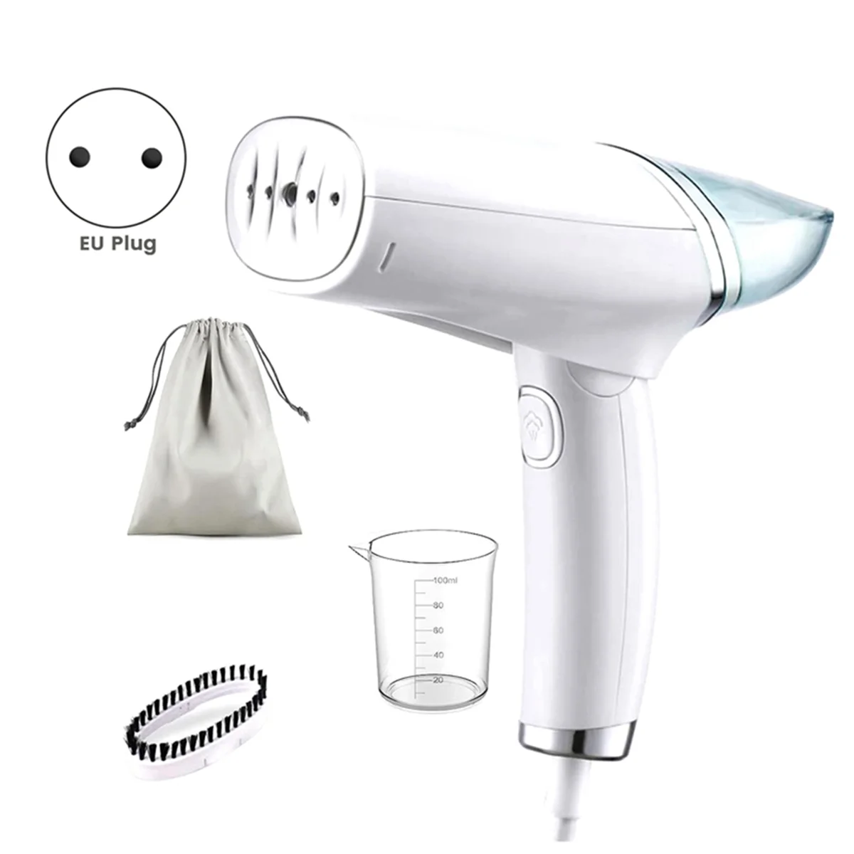 مكواة بخار محمولة للملابس، مكواة بخار قابلة للطي، سريعة، مزيل تجاعيد القماش بقوة 1000 وات، قابس الاتحاد الأوروبي