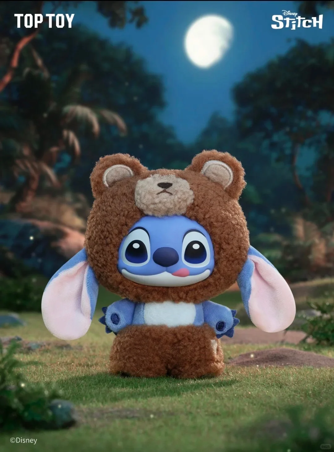

TOPTOY Disney официальная лицензированная серия Stitch Savage Animal, виниловая плюшевая глухая коробка, милая аниме-фигурка, брелок, игрушка, рождественские подарки