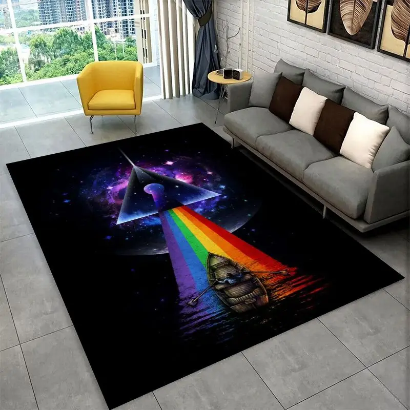 Music Pink F-Floyd Rock Band Non-Slip Area Rug for Living Room,Bedroom,Playroom,Soft Carpet Floor Mat Home Decor Rug Kids Room
