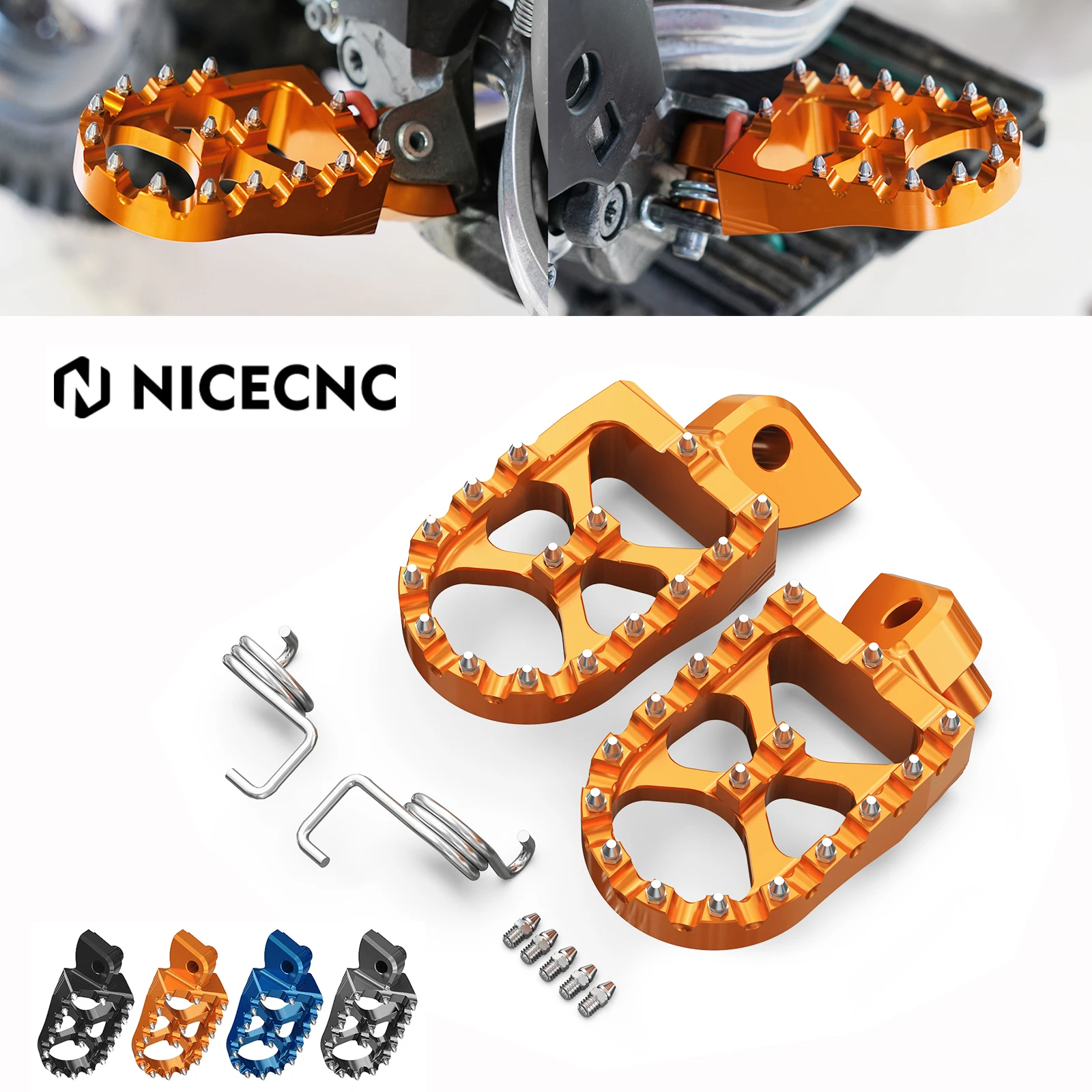 Para KTM 950 990 1050 1090 1190 1290 ADVENTURE R S SUPER ENDURO MOTO R T EXC-F 125 300-530 clavijas de pie pedales reposapiés