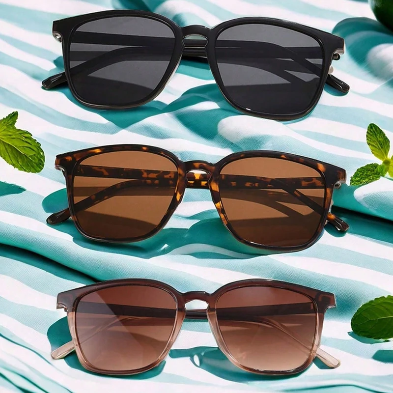 Cycling 3pcs/6pcs Small Square Sunglasses Women Rectangle Frame Sun Glasses Female Oculos Y2K Retro Gradient Trendy Shades UV400