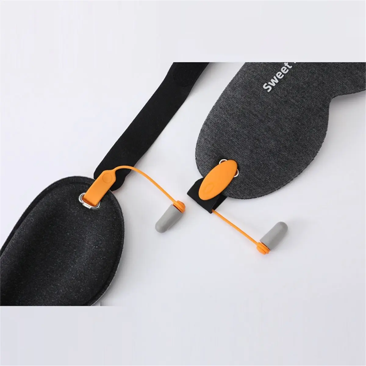 Time Saving Blackout Sleep Mask with Ear Plugs Adjustable Soft Travel Eye Mask for Airplane & Night Sleeping
