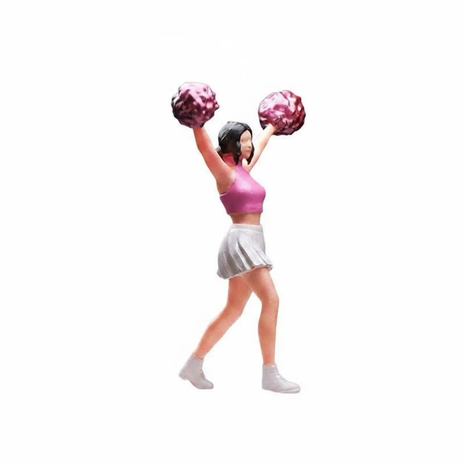 Cheerleader Doll 1 64 Scale Collectible Resin Miniature Dancing Girl Figurine for Hobby Sand Table
