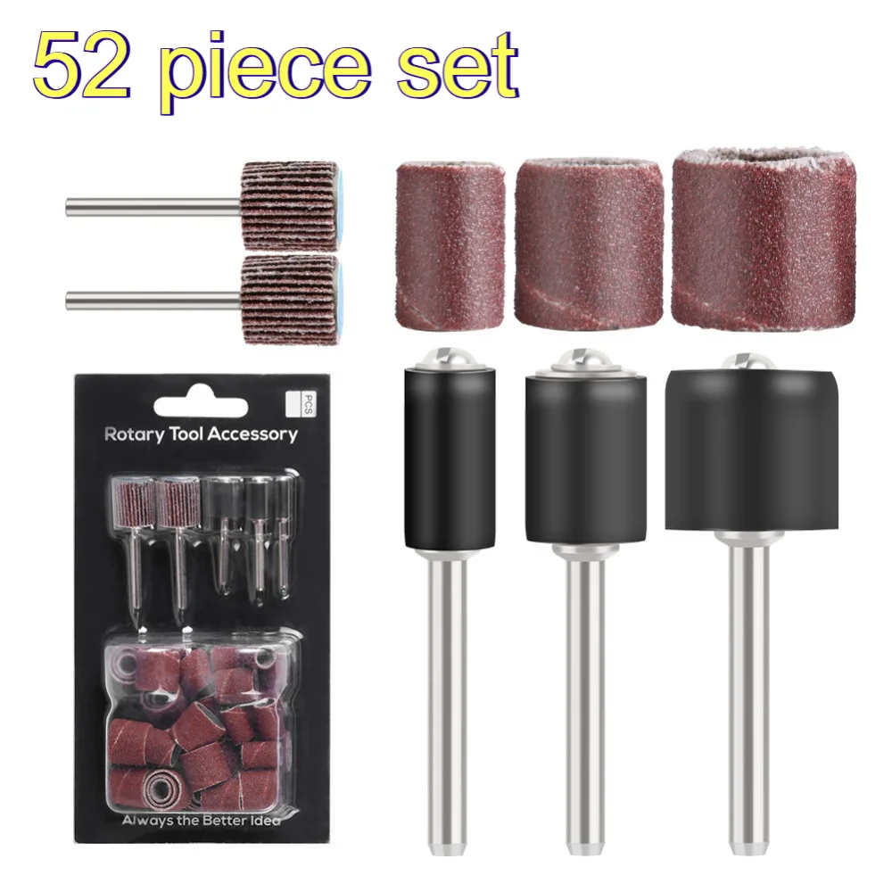 Set Abrasive Sanding Drum Sanding Bands Sleeves Rotary Tool Accessories for Polishing Grinding Wood Metal DIY Craft