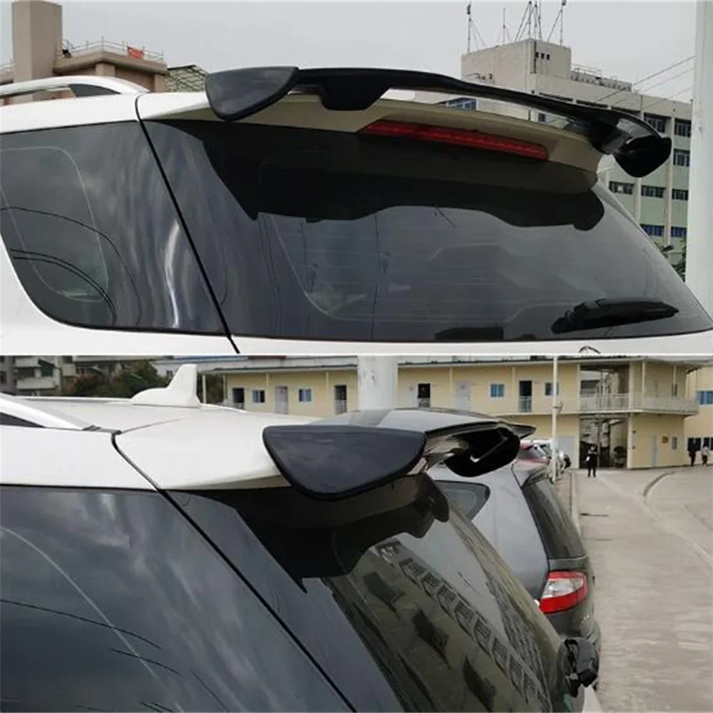 Use For Ssangyong Korando 2013-2017 Spoiler ABS Plastic Carbon Fiber Look Hatchback Roof Rear Wing Body Kit Accessories