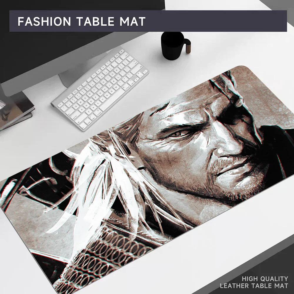 The W-Witcher Mousepad 80x30cm XL Lockedge Office Computer Desk Mat Table Keyboard Big Mouse Pad Laptop Cushion Non-slip for