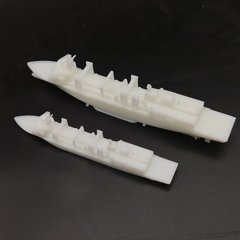 2PCS Model Type 901 Comprehensive Supply Ship 1/2000 1/1500 Scale Resin Replenishment Ships Full-hull/Waterline DIY Boat Parts