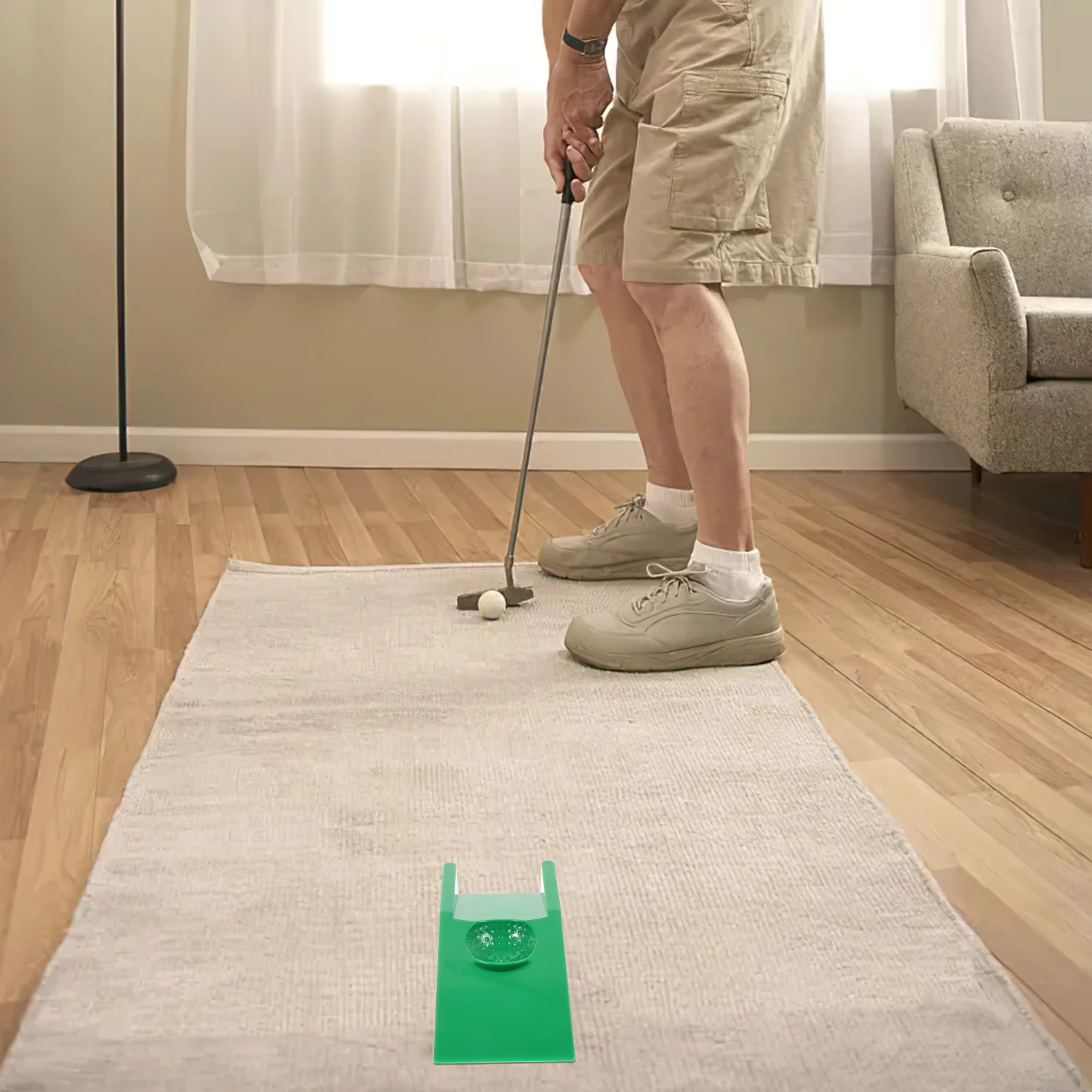 

Golf Indoor Trainer Door Stopper for Accurate Putting Practice Portable ABS Golf Training Aid for Beginners Home Office Use