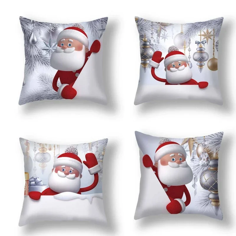 

Merry Christmas Cushion Cover Christmas Decorations for Home Christmas Ornaments Xmas Navidad Gifts Happy New Year 2024