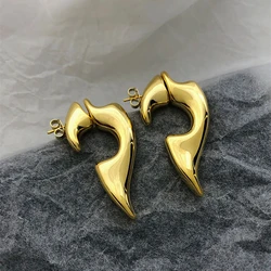 Metal Irregular Geometric Earrings for Women Europe And Americastyle Personality Vintage Jewelry Accessories Gifts