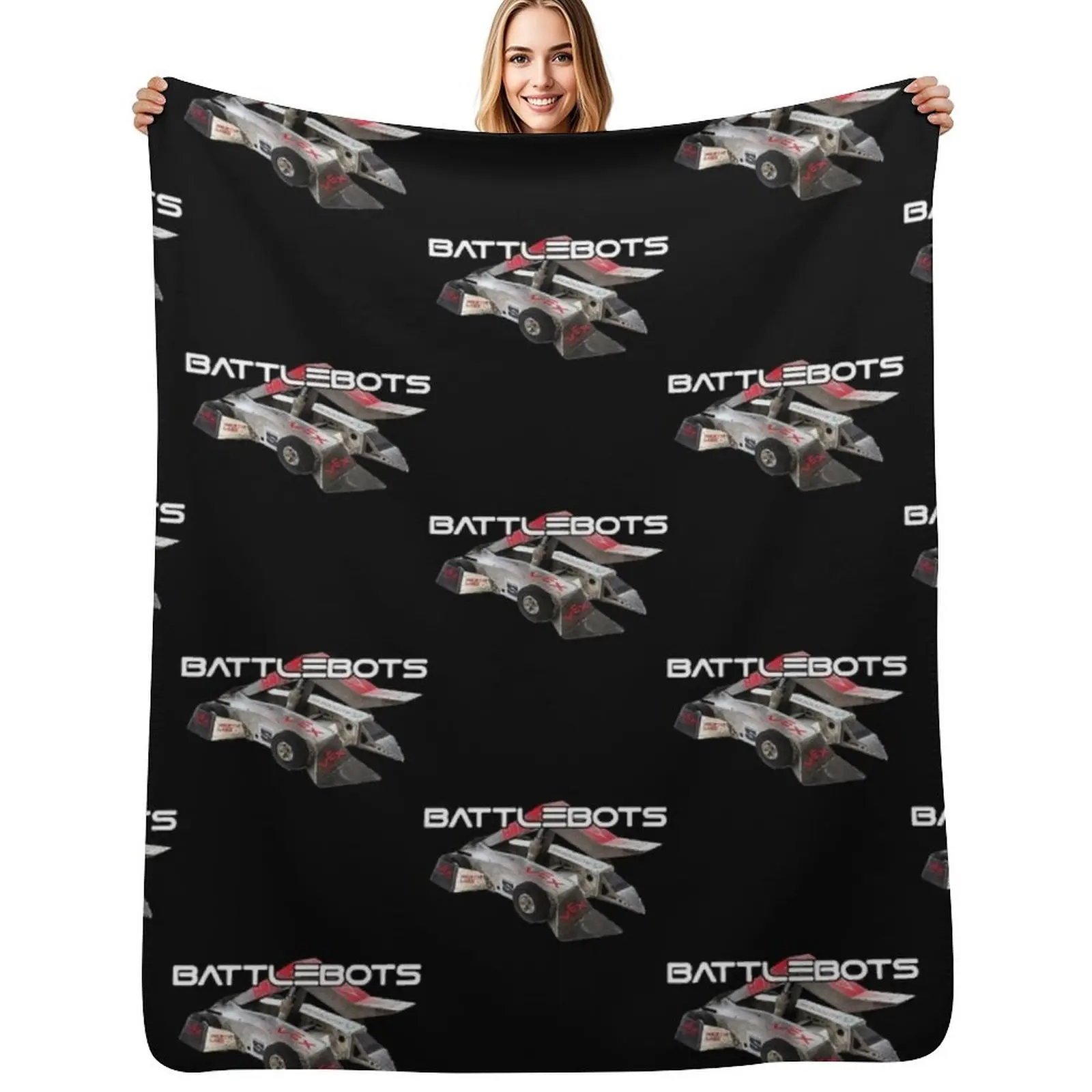Battlebot Battle Bot Costume Toy Fighting Robot Throw Blanket Luxury St Furry heavy to sleep Plaid on the sofa Tourist Blankets
