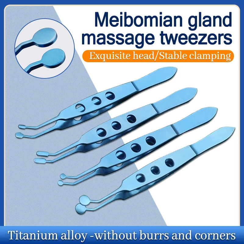 

Titanium Alloy Meibomian Gland Forceps Massage Forceps Eyelid Surgery Clip Eye Blockage Removal Physiotherapy Tool