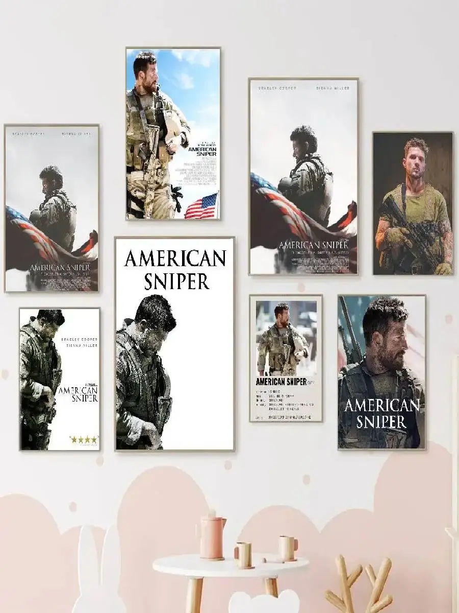 American Sniper Movie Poster Wall Art for Home Decor Living Room Kitchen Art Digital Painting