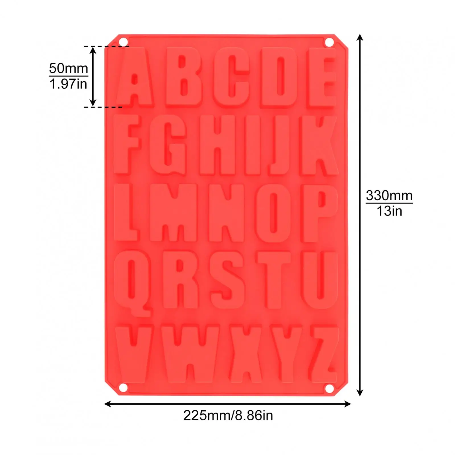 Red Letter Silicone Baking Molds for Cake / Cookie / Ice, Anti-scald Insulation Silicone Ice Cube Cake Tools