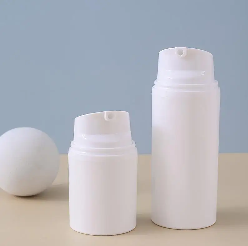 100pcs 30ml 50ml 80ml 100ml 120ml 150ml white PP airless bottle vacuum pump bottle used for Cosmetic Container ni49