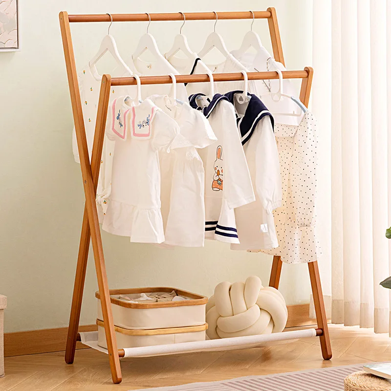 Simple coat rack Hanging rod Floor hanger Household lazy hanger Bedroom Vertical simple hanger Strictly selected