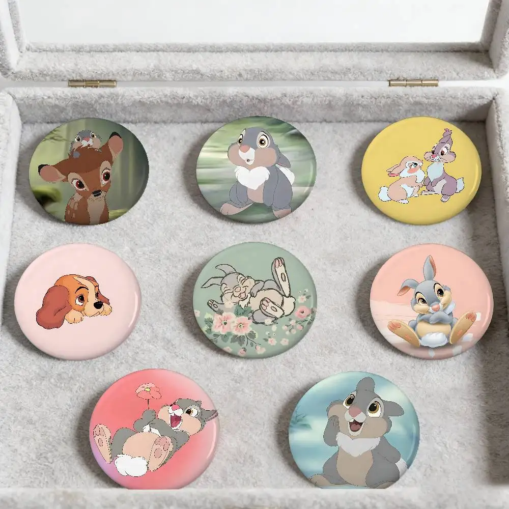 Bambi Badges Peripheral Lapel Pins Tinplate Round Brooch For Shoulder Bag Accessories Souvenir Gifts