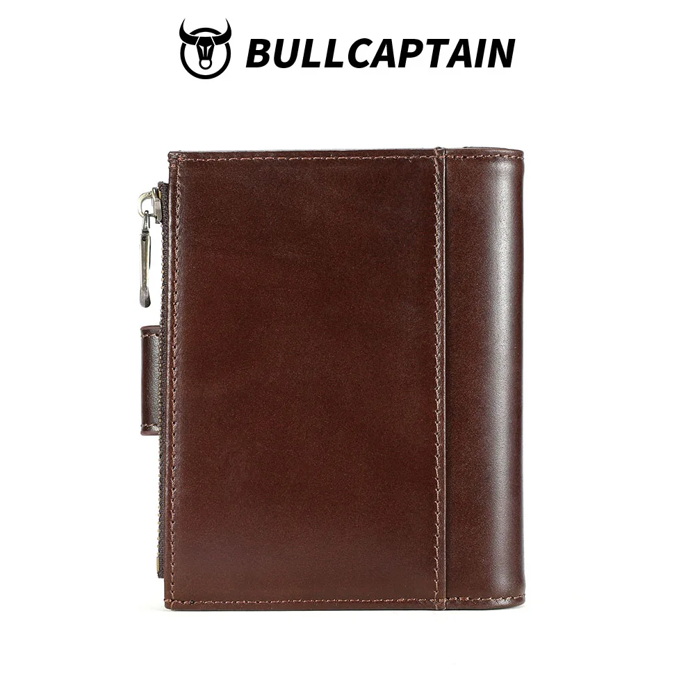 بولكابتن جلد طبيعي محافظ قصيرة للرجال تتفاعل خمر محفظة نسائية للعملات المعدنية حامل بطاقة الذكور المال كليب محفظة حقيبة يد