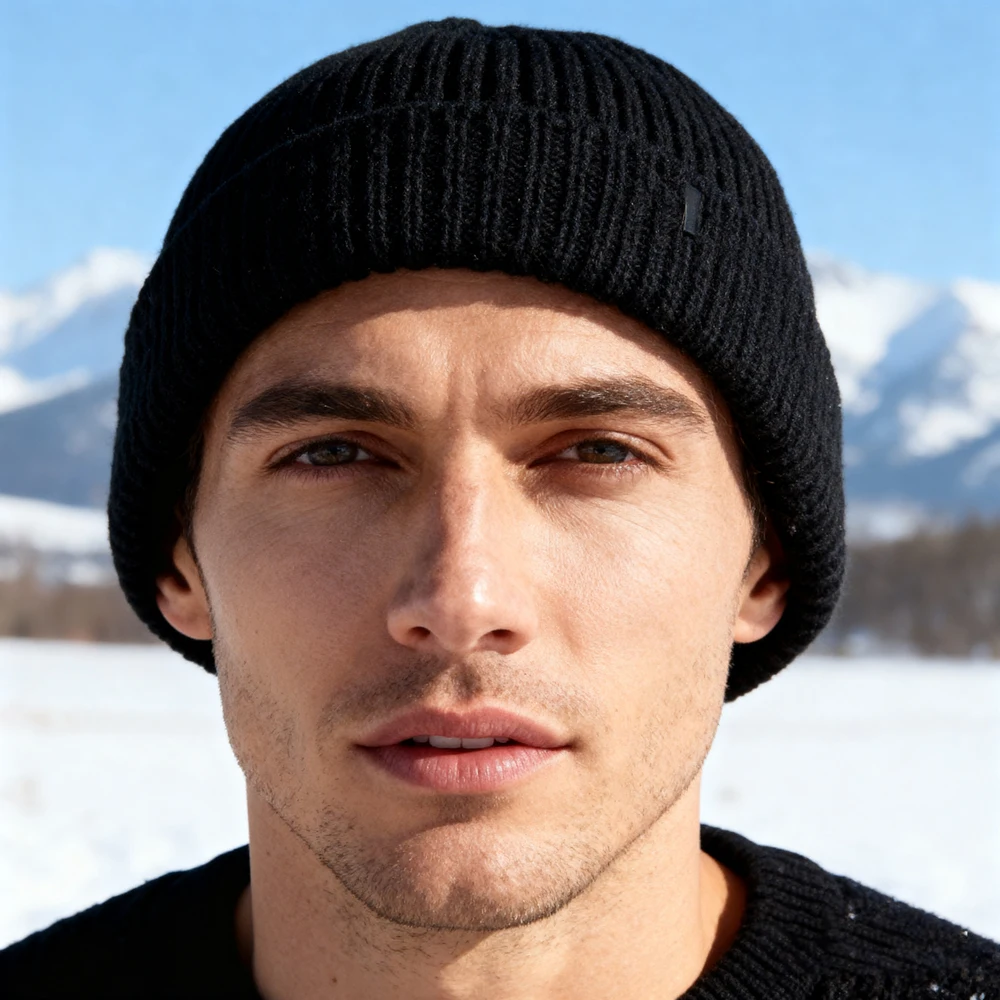 หมวกถักไหมพรมสีทึบ 2 ใบ สำหรับฤดูหนาว ทำจากผ้านุ่ม เหมาะสำหรับกีฬากลางแจ้ง ปั่นจักรยาน เดินป่า ตั้งแคมป์ และอื่นๆ