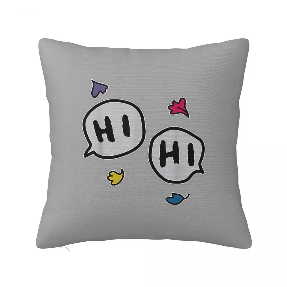 

Embroidered Heartstopper Hi Speech Bubble Pillowcase Polyester Cushion Cover Gift Throw Pillow Case Cover Home Zipper 40X40cm