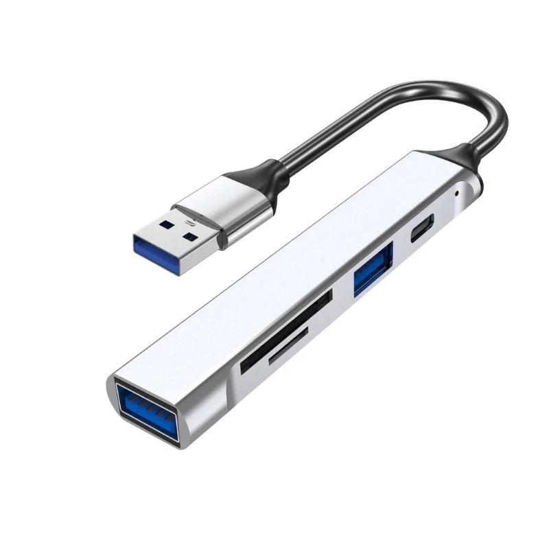 Estação dock USB 5 1 para Type C Adaptador carregamento cartão USB3.0 2.0 para laptop N2UB