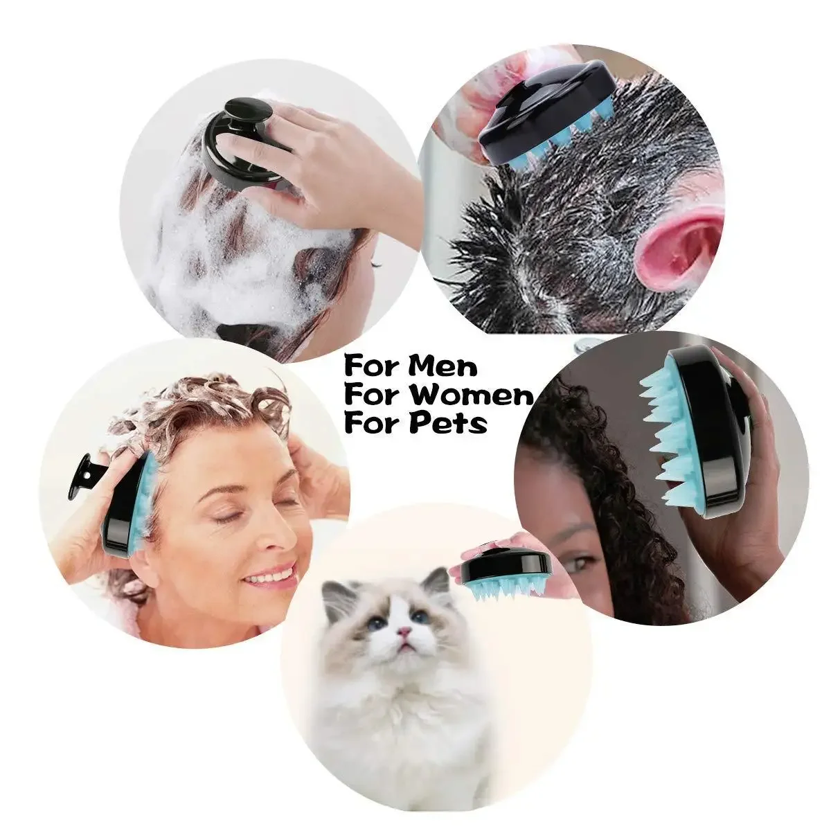 1PCSilicone الشامبو فرشاة رئيس فروة الرأس تدليك مشط غسل الشعر مشط تدليك الجسم فرشاة حمام فرشاة اغتسال صالون تصفيف الشعر أداة